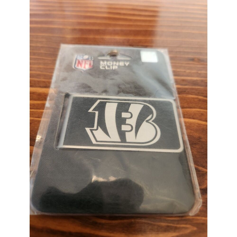Cincinnati Bengals Money Clip Black and Steel Minimalist Wallet NWT NFL